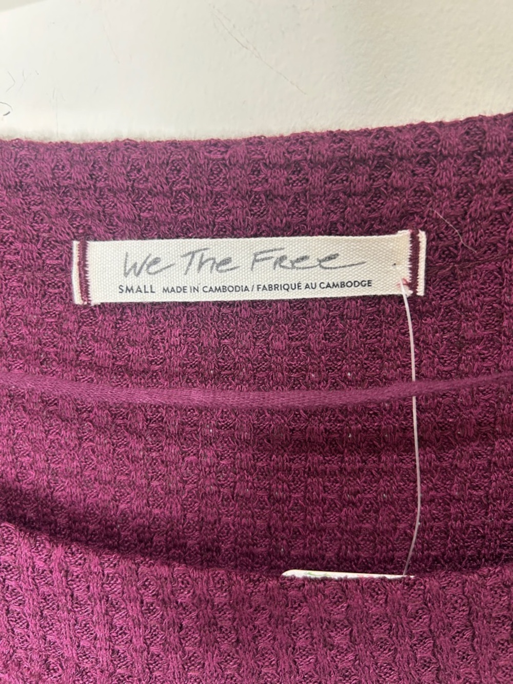 NWT FREE PEOPLE WE THE FREE North Shore Thermal Tunic Top Fig Sorbet Size Small - Picture 5 of 15